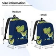 thumbnail image 4 of Ratiio Dino Playing Roller Skate Print Canvas Backpack for Women & Men Retro Aesthetic Rucksack Basic Backpack for High School/College Students Travel Laptop Bag, 4 of 5