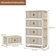 thumbnail image 2 of Gabinete de Almacenamiento Plegable con Puertas: Organizador Rodante de 4 Niveles para Armario y Dormitorio, 2 of 7