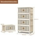 thumbnail image 2 of Gabinete de Almacenamiento Plegable con Puertas: Organizador Rodante de 4 Niveles para Armario y Dormitorio, 2 of 7