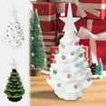 Hlandsky Ceramic Christmas Tree, PreLit Tabletop Christmas Tree with
