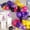 Blck-purple-yellow, variant on Green White Gold Balloon Arch Kit, 146Pcs Avocado Green Metallic Chrome Gold Confetti and White Latex Balloons for Wedding Birthday Baby Shower Decoration