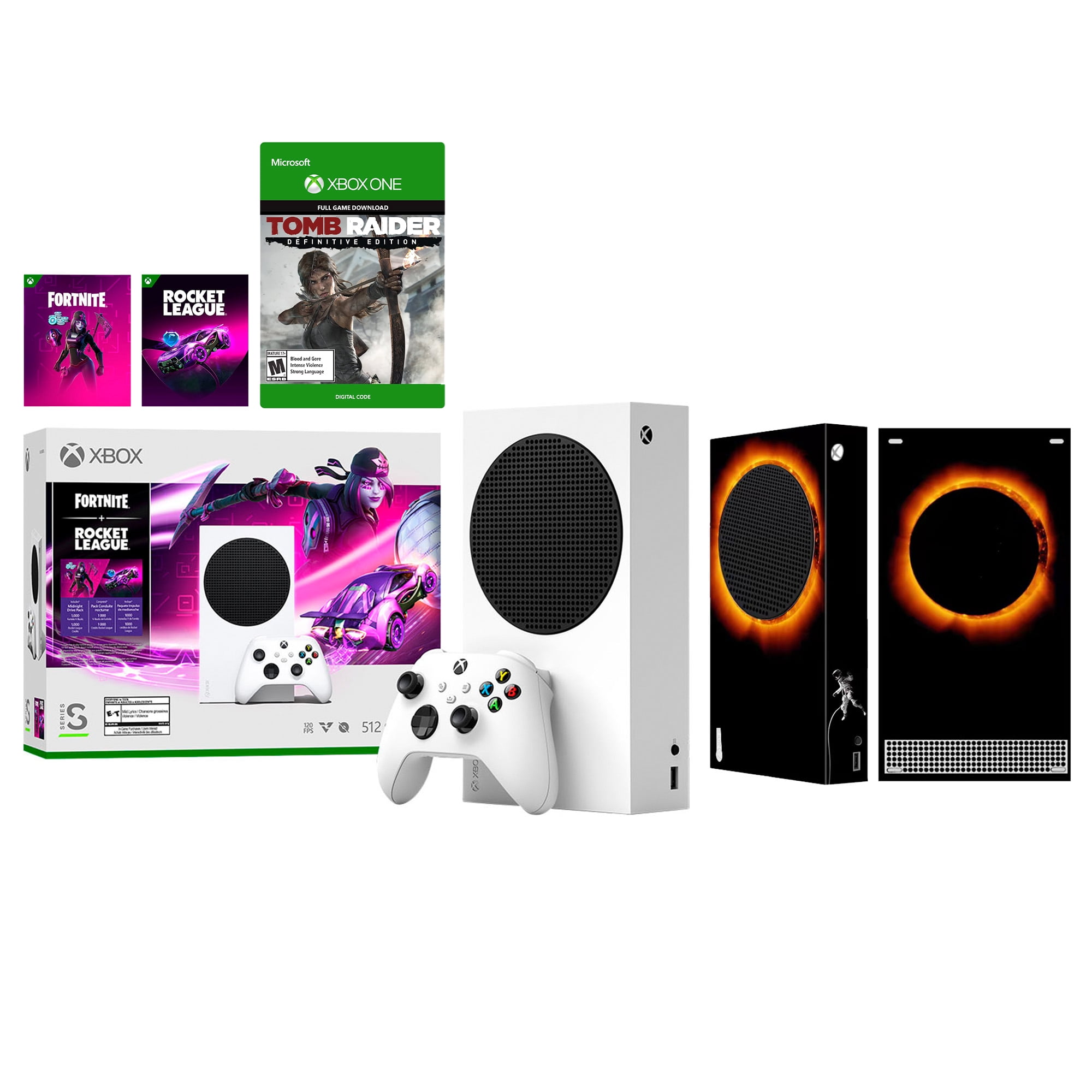 Latest Xbox All Digital 512GB SSD Fortnite & Rocket League Bundle - White  Xbox Console, Wireless Controller and Limited In Game Items with TitanFall  2 Ultimate and Mytrix Skin Eclipse - Walmart.com