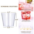 thumbnail image 5 of Paquete de 100 vasos de plástico duro de 9.0 fl oz, sin BPA y reciclables, vasos de cóctel irrompibles, vasos desechables y reutilizables para champán, postre, comida JAMW Sencillez, 5 of 5