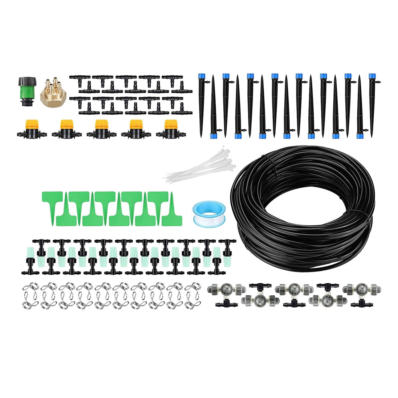 oshhnii Drip Irrigation Set Outdoor Threaded with Barb Garden Irrigation Tubing Hose 40m