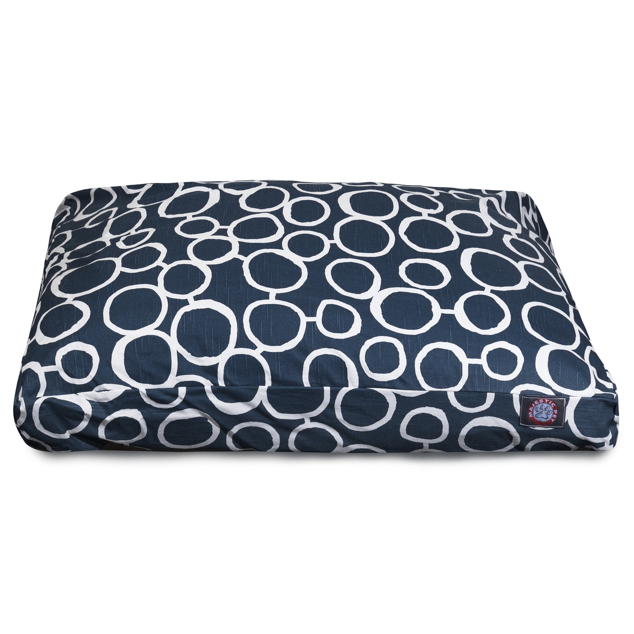 Majestic Pet | Fusion Rectangle Pet Bed For Dogs, Removable Cover, Navy, Medium