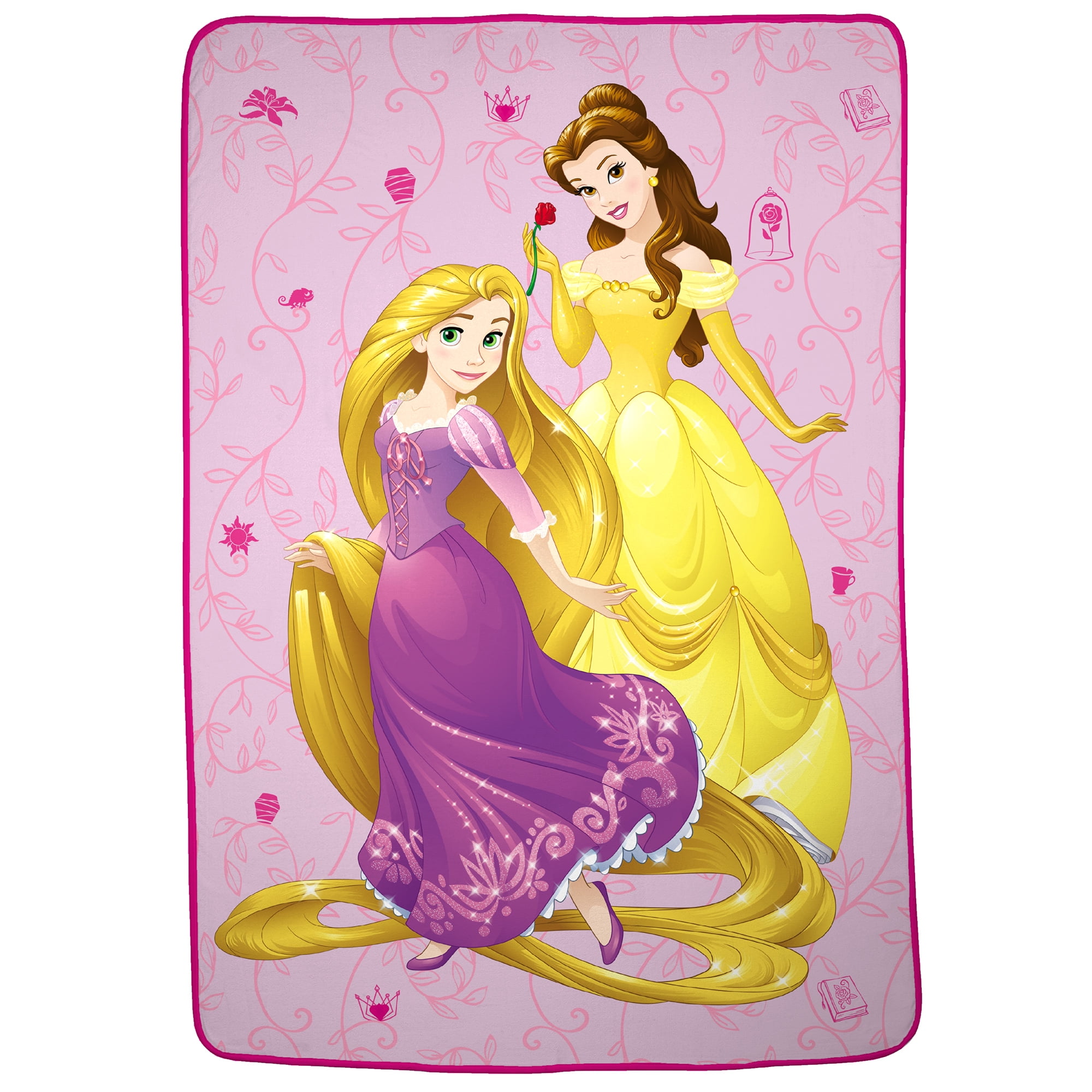 Disney Princess Bedazzling Princess Full Sheet Set Plush Blanket & Plush Throw 