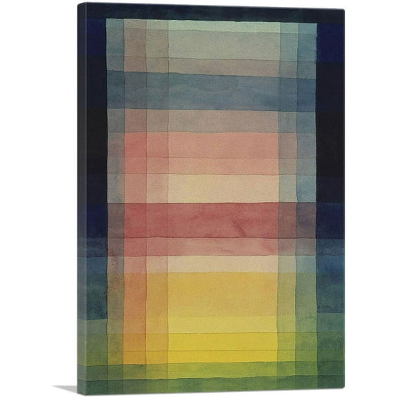 ARTCANVAS Architecture of the Plain 1923 Canvas Art Print by Paul Klee - Size: 26" x 18" (0.75" Deep)