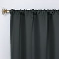thumbnail image 2 of Bkue Nile Mills Modern, Classic Solid Semi Blackout Curtains, Set of 2, 26" x 63", Grey, 2 of 9