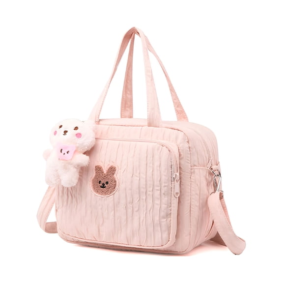 AOMRCOL Baby Diaper Bag Tote, Mom Bag Crossbody Diaper Bags Baby Travel Bags for Girl (Pink, Small)