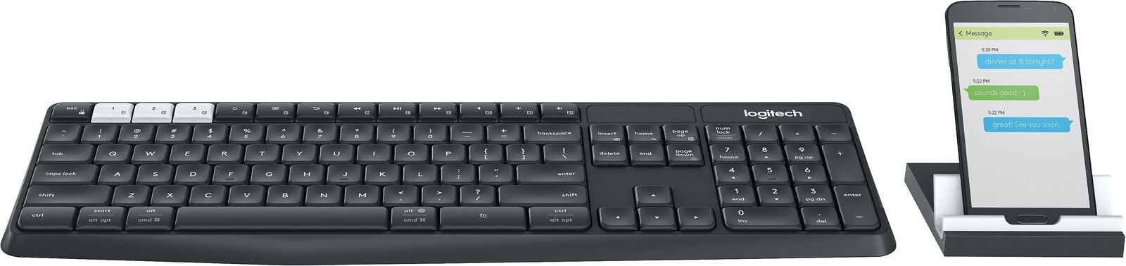 Logitech K375s Keyboard and Stand Combo Multi-Device (920-008165) - Walmart.com