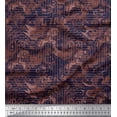 thumbnail image 1 of Soimoi Cotton Voile Fabric Texture & Greek Key Geometric Print Fabric by Yard 42 Inch Wide, 1 of 3