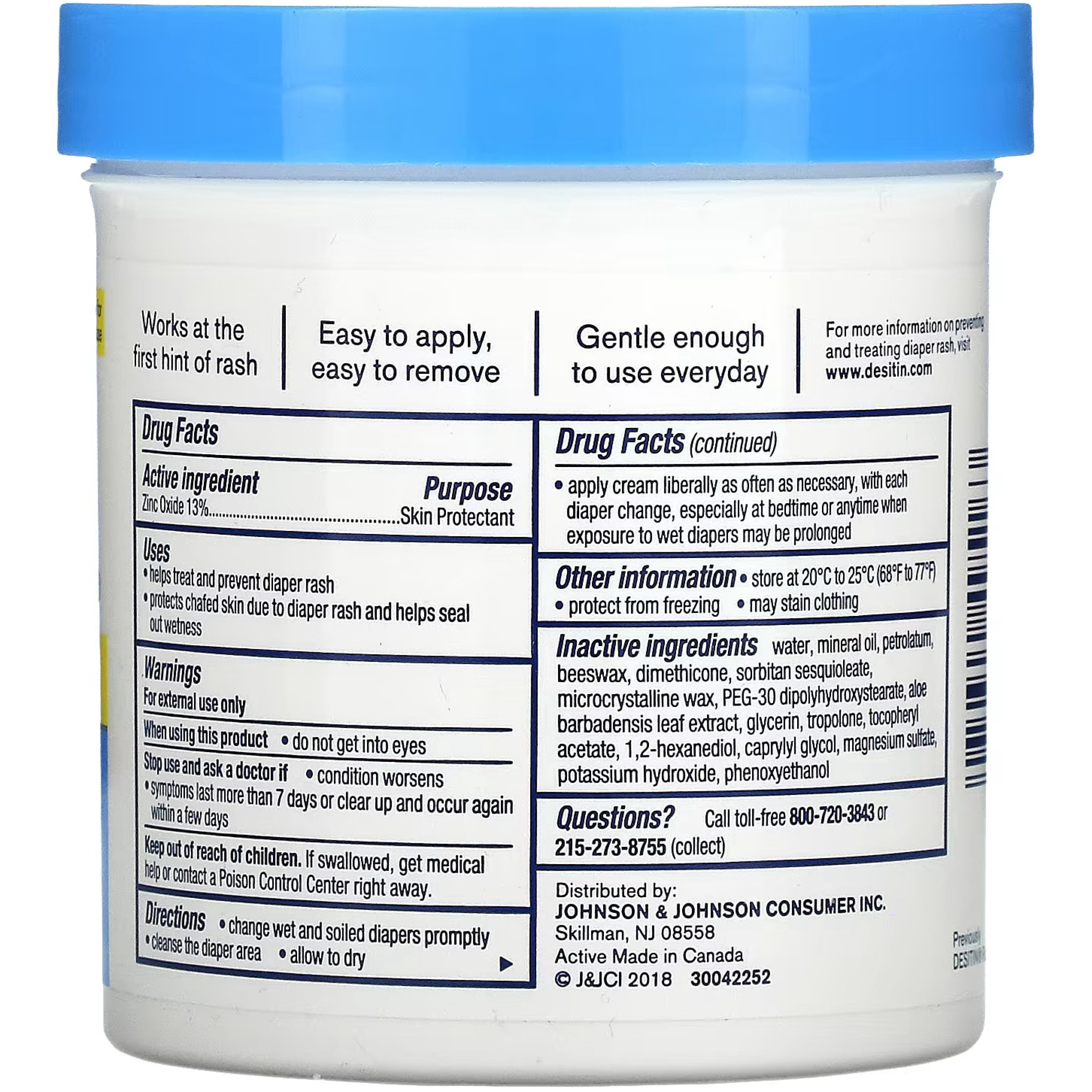 "Daily Defense Baby Diaper Rash Cream with Zinc Oxide to Treat, Relieve & Prevent diaper rash, Hypoallergenic, Dye-, Phthalate- & Paraben-Free, 16 oz"