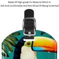 thumbnail image 4 of Square 2Pack PU Leather Toucan Cruise Luggage Tag with Privacy Cover and Name ID Tag for Travel Handbags Backpacks Luggage Tags, 4 of 6