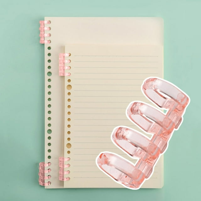 HANDIED Ofice cabinet 4 Holes Plastic Loose Binding Strip Book Rings Binding Spines Combs Snap Split Rings For Notebook Diary Scrapbook Photo Album