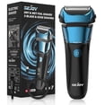 thumbnail image 1 of Afeitadora eléctrica Sejoy para hombre, afeitadora de láminas en seco y húmedo con 3 cuchillas y área de afeitado de bordes, motor de alta velocidad de 7500 RPM, pantalla digital de potencia, IPX7, af, 1 of 5