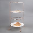 thumbnail image 3 of Creative Home Renaissance 3 Tier Dinner Plate Rack Party Food Server, 20" H, Copper Plated, 3 of 3