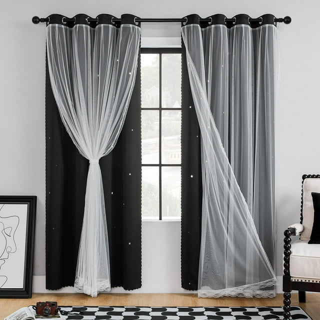 Cortina XiDi Blackout de 160 x 85 cm para dormitorio o sala de estar