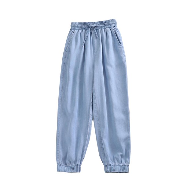 Odeerbi 4-9 Años Niñas Pantalones Vaqueros Jogger Pantalones Vaqueros Primavera Cintura Elástica Pantalones Vaqueros Deportes
