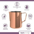 thumbnail image 3 of BonVIVO Muvo Stainless Steel Milk Jug With Copper Finish, Milk Frother Pitcher 12 Fl-Oz, 3 of 5