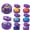 Ghost Edition, variant on 3.35 in Shell Bao Bun Dumpling Mystery Glitter Dumpling with Steamer Box, Colorful Dumplings Squeezable Balls Stress Relief Sensory for Holiday & Birthday Gifts