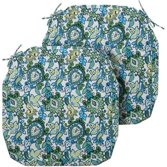 MAGPIE Indoor Outdoor 24" x 24"x 4" Patio Cushion Cover Replacement 2 Pack, NO Insert!Seat Cushion for Patio Garden Chair Sofa Bench Wicker(Phoenix Blue)