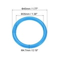thumbnail image 2 of Uxcell 1.8" OD 1.4" ID Loose Leaf Rings Binder Ring Plastic O Rings for Book Scrapbook, Blue 50 Pack, 2 of 6