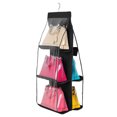 thumbnail image 2 of Non-woven Fabrics Hanging Closet Double Sided Storage Organizer for Handbag Purse(Black), 2 of 8