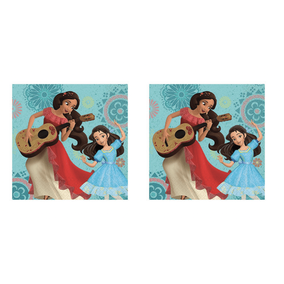 Disney Princess Elena of Avalor Beverage Napkins, 32 Count (2 Packs of 16) – Birthday Party Supplies