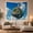 Steampunk Airship, variant on Clock Faces Gears with Level Floating House Perched, Mystical Fantasy for Space Lovers, Galaxy Room Decor, Mother'S Day Gift, Tapestry Wall Hanging for Bedroom and Dorm