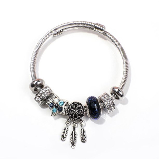 Pulsera Con Abalorio De Atrapasueños Con Gemas De Estrellas, Pulsera Ajustable, Regalo Para Mujeres Y Niñas matsuzay AP005914-00