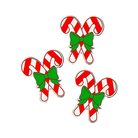 Bulk 72 Pieces Christmas Candy Cane Pins