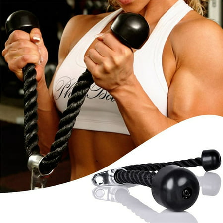 TMISHION Tricep Pull Down Rope Tricep Cable Attachments Tricep Rope Handle Gym Exercises,