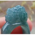 thumbnail image 4 of Certified Icy Green Pale Lavender Burma  Natural A JADE Jadeite Dragon Pi Xiu RING USA. 8 RING 649561 TN, 4 of 9