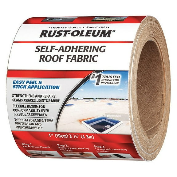 Rust-Oleum Roof Repair Tape,4" x 16 ft.,White 345650