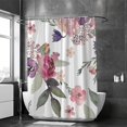thumbnail image 2 of FREEAMG Bath Curtains Shower Curtain Watercolor Floral Bathroom Waterproof Machine Washable Fabric Decor Shower Curtains for Bathroom, 60x72 inch, 2 of 6