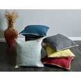 thumbnail image 2 of Ox Bay Ringo 20" x 20" Blue Jute Bordered Cotton Adult Decorative Throw Pillow, 2 of 2
