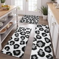 thumbnail image 2 of White and Gray Of Leopard Print Kitchen Rugs Sets Of 3,Kitchen Runner Rugs Non Skid Washable,Decorative Kitchen Floor Mats for Kitchen,Sink,Laundry,17"x30"+ 17"x47" + 17"x59", 2 of 6