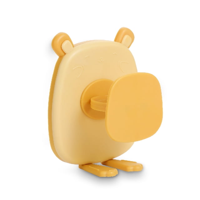 Soporte de cepillo de dientes eléctrico Montado en la pared Saving Lindo Dibujos animados autoadhesivo Rack Punch Organizador libre Soporte Amarillo Advancent HA028341-02B