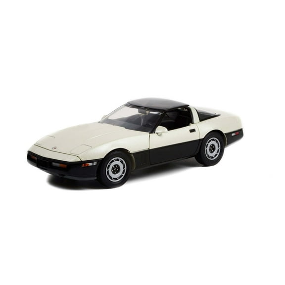 1986 Chevy Corvette C4, Silver Tan/Black - Greenlight 13632 - 1/18 scale Diecast Car