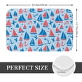 thumbnail image 2 of Rateoe Sailboats On A Waves Pattern Flannel Door Mat Indoor Outdoor Entrance, Waterproof All-Weather Doormat,Fade Resistant, Low Profile Entryway Mat 16x24in, 2 of 7