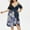 Navy, variant on TIANEK Women Semi Formal Dress,Casual Ball Prom Gown Boho Dress,Short Sleeve V-Neck Floral High Waist Elegant Maxi Dress for Women 2023