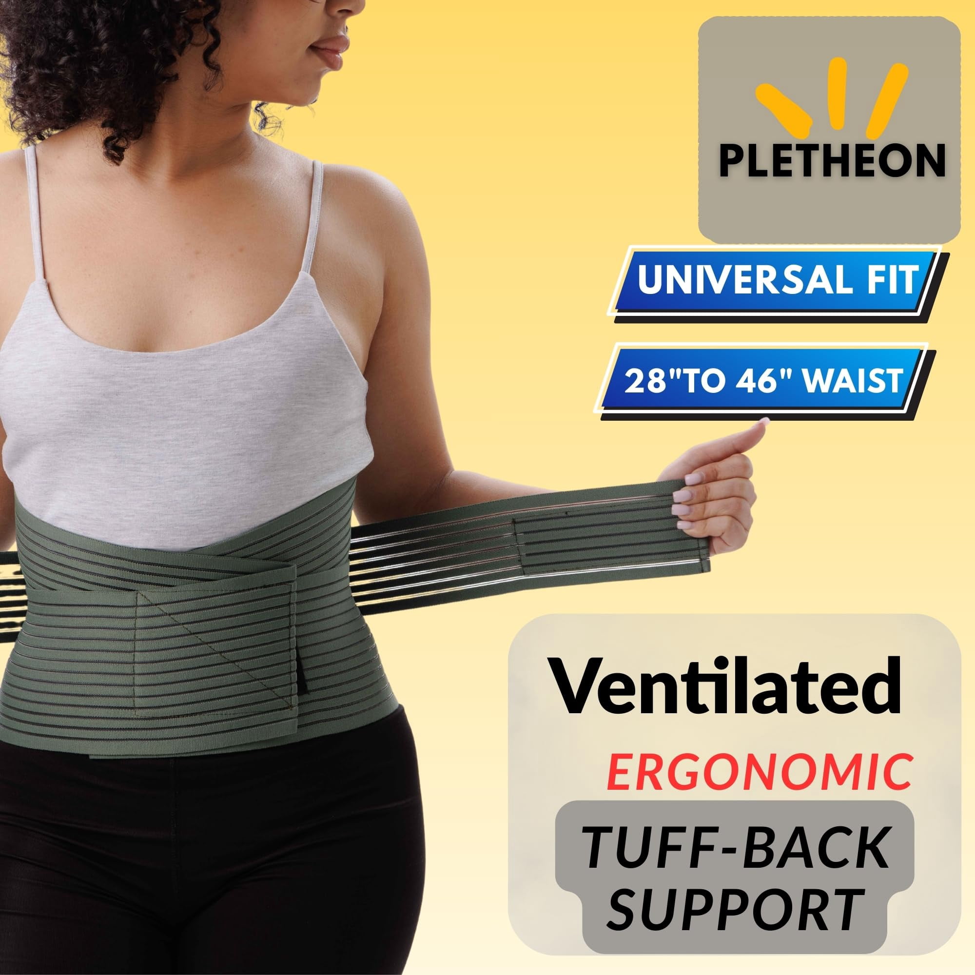 Adjustable Lumbar Support Belt for Lower Back Pain Relief Waist Brace for Men and Women | Posture Correction & Spine Support