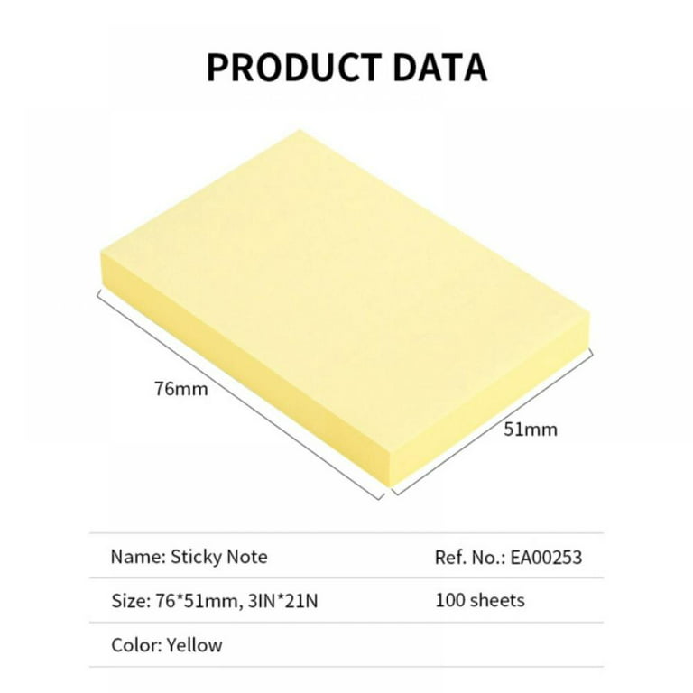 Self-Stick Note Pad - Yellow