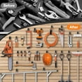 thumbnail image 4 of 26 Pack Garage Hooks Heavy Duty, Utility Steel Garage Storage Hooks with 2 Extension Cord Storage Straps, Utility Garage Wall Mount Hooks for Hanging Bike, Ladder and Garden Tools, Orange, 4 of 9