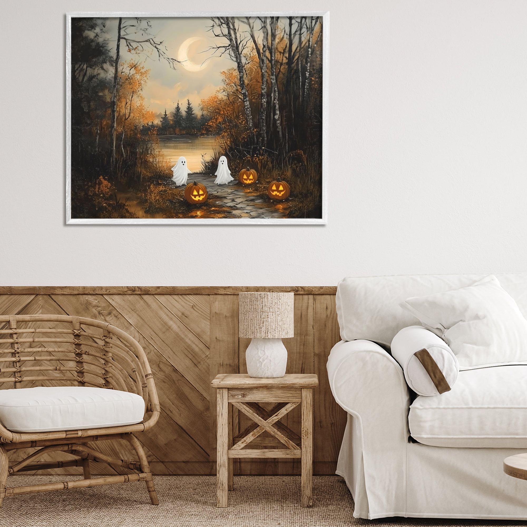 Autumn Ghosts at Lake White Framed Giclee Art, design by Arlington Prints