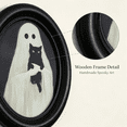 thumbnail image 5 of Vintage Halloween Ghost Wall Art, Oval Framed Spooky Decor, Rustic Farmhouse Style for Living Room & Entryway, Seasonal Home Decoration for Halloween Lovers, 5 of 7