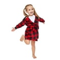 thumbnail image 3 of Christmas Family Hooded Robes Matching Pajamas Plaid Fleece Bathrobe Loungewear for Men Women Kids, 3 of 10