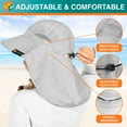 thumbnail image 6 of SUN CUBE Wide Brim Sun Hat with Neck Flap, Fishing Hiking for Men Women Safari, Neck Cover for Outdoor Sun Protection UPF50+ | Light Gray, 6 of 9