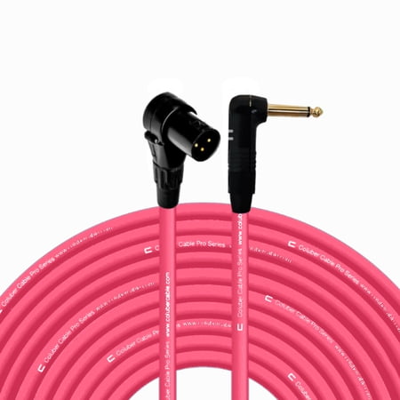 Columber Cable - Right Angle XLR Male to Right Angle 1/4" TS 3-Pin Connector