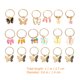 thumbnail image 3 of 18 piezas de aros para rastas con diseño de mariposas, joyas para el cabello con pinzas para rastas, para trenzas, 3 of 6